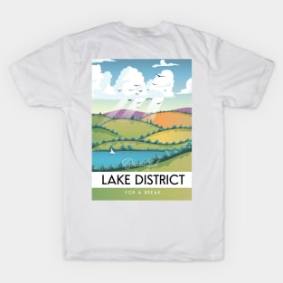 Lake District England travel poster. T-Shirt